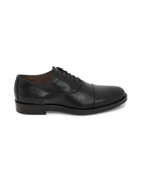 Oxford de piel de costura vuelta color negro