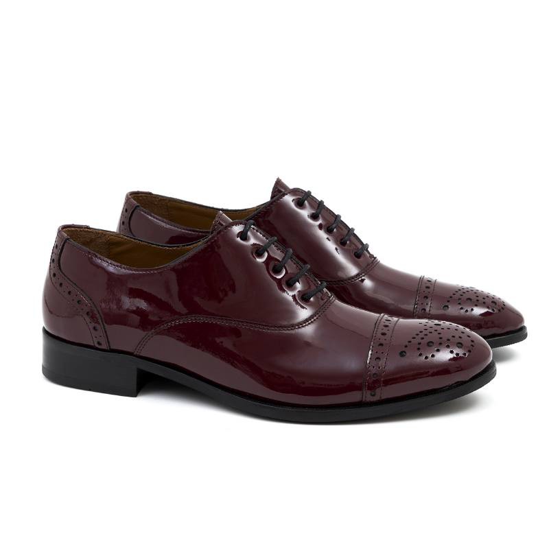 burgundy patent Dressing Shoes W-FLOMANI-BURDEOS