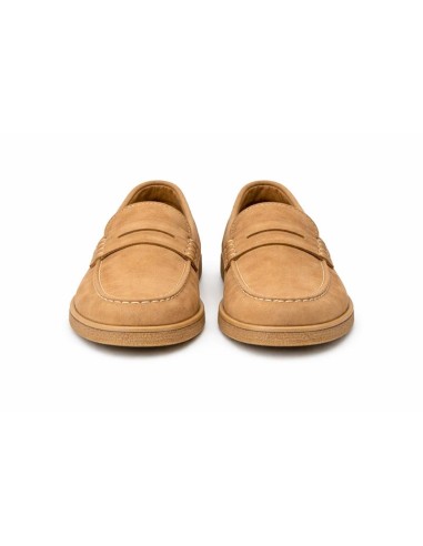Mocasín de ante con antifaz color beige