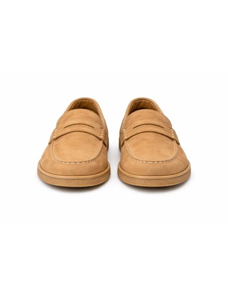 Beige suede moccasin