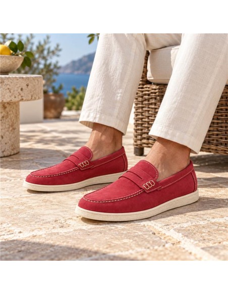 Mocassin suède Bordeaux NASURI-BURDEOS