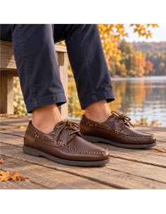Light Brown leather boat shoe