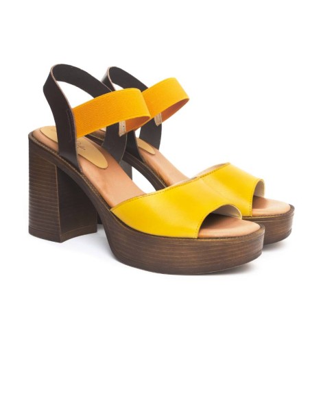 chaussures habillées femme de peau multicolore W-LIZY-ORANGE