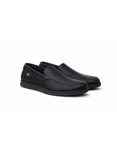 Blue leather moccasin