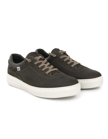 Green nubuck sneakers