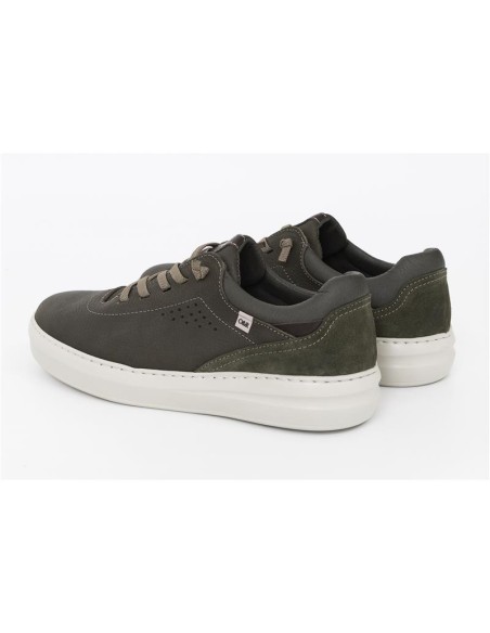Green nubuck sneakers