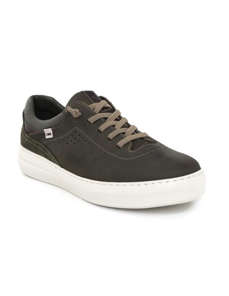 Green nubuck sneakers