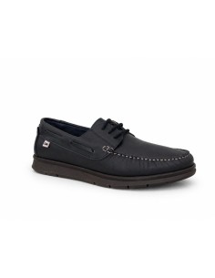 Blue leather boat shoe 2