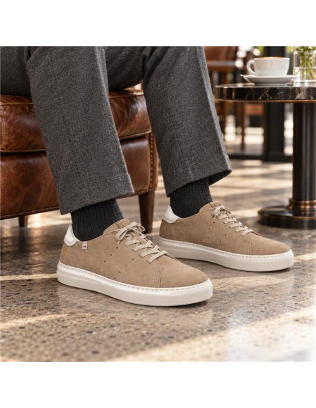 Beige nubuck sneakers