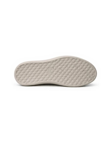Sneakers de nobuck liso color beige