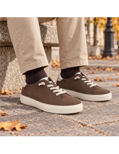 baskets nubuck marron NUCATI-BROWN