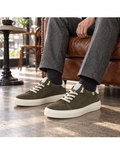 baskets nubuck vert NUCATI-GREEN
