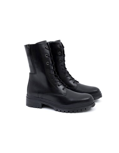 bottines pour femmes en cuir noir W-NACHMAN-NEGRO