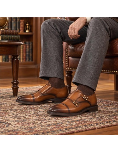 chaussure avec boucle de peau cuir OSVAN-CUERO