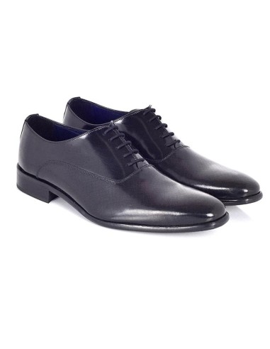 Derby de piel con plantilla extraible color negro