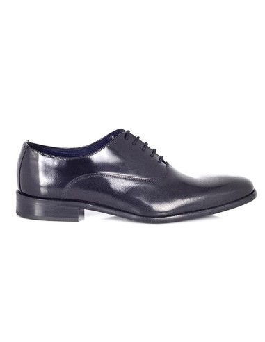 Black leather derby