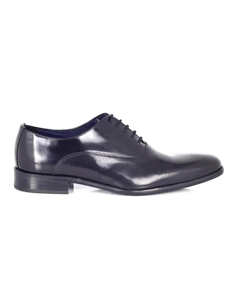 Black leather derby