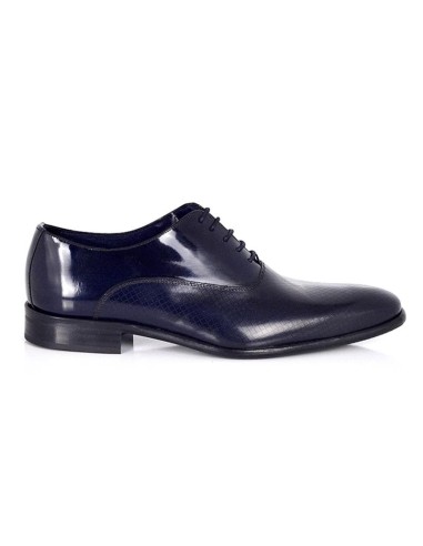 Blue leather Oxford