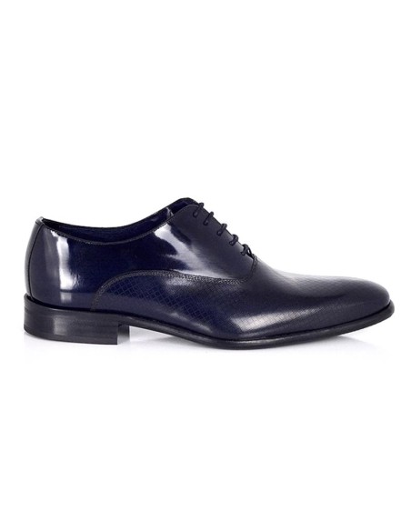 Oxford de piel con plantilla extraible color azul