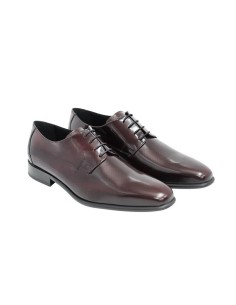 Derby de piel con plantilla extraible color burdeos 2