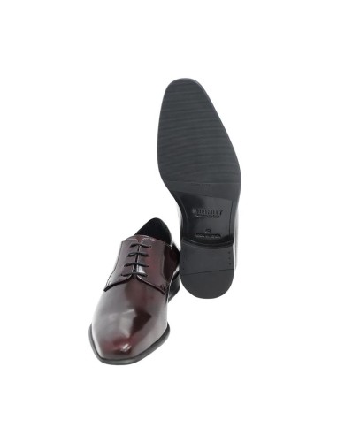 Derby de piel con plantilla extraible color burdeos