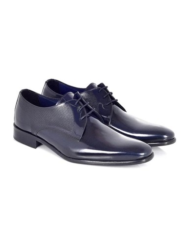 Derby de piel con plantilla extraible color cuero