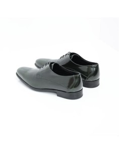 Derby de piel con plantilla extraible color verde 2