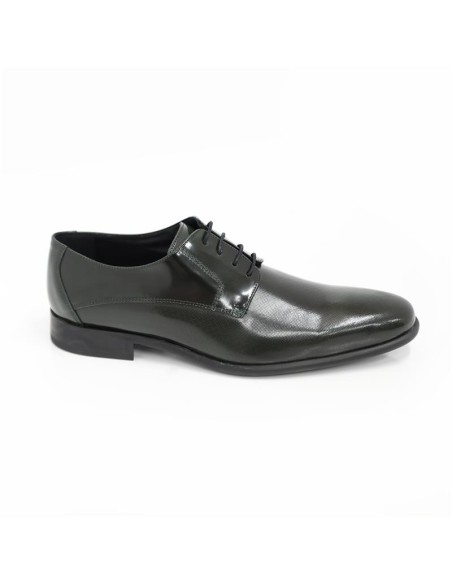 Derby de piel con plantilla extraible color verde