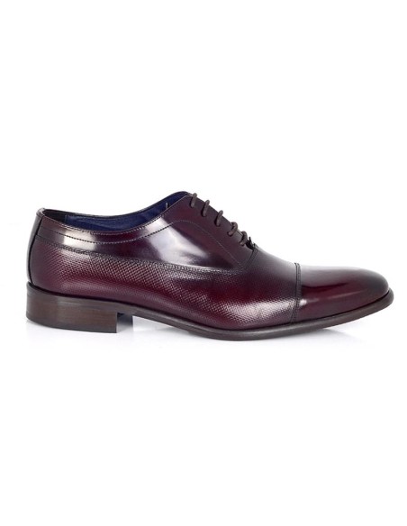 Oxford de piel con plantilla extraible color burdeos