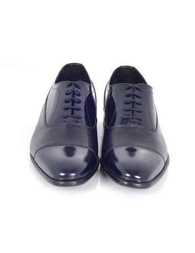 Oxford de piel con plantilla extraible color azul