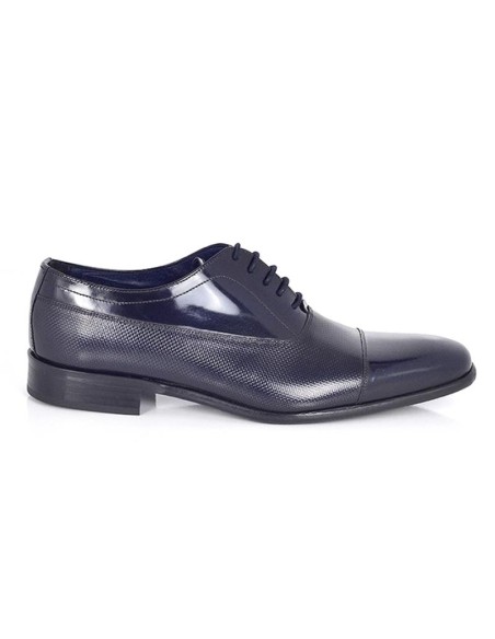 Oxford de piel con plantilla extraible color azul