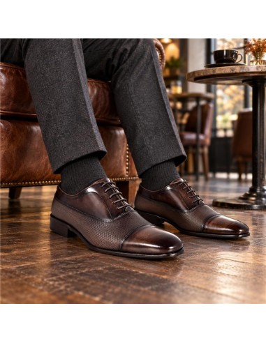 Oxford de peau marron PAMOR-TESTA