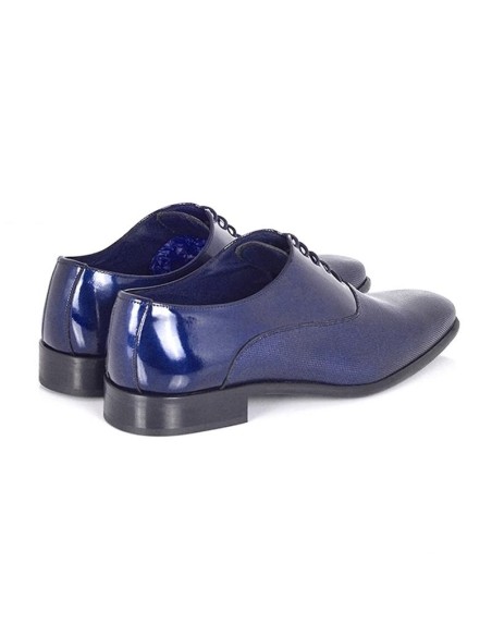 Oxford de piel con plantilla extraible color azul