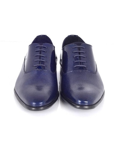 Oxford de piel con plantilla extraible color azul