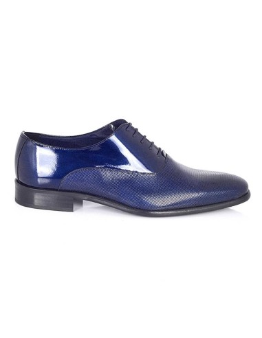 Blue leather Oxford