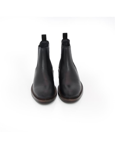 Botines Chelsea de piel acabado a mano color negro