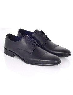 Derby de piel con plantilla extraible color negro 2