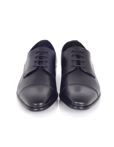 Derby de piel con plantilla extraible color negro