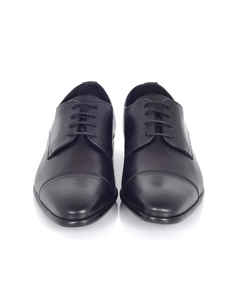 Black leather derby