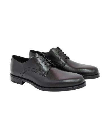 Black leather derby