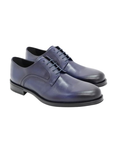 Derby de peau bleu PATERI-NAVY