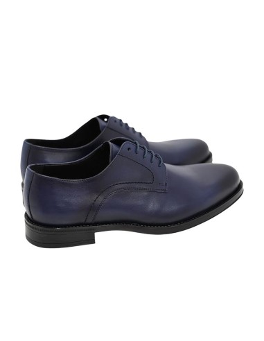 Derby de peau bleu PATERI-NAVY