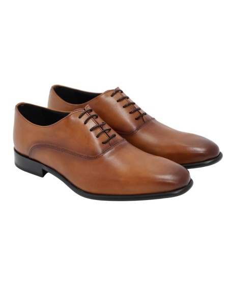 Oxford de piel con plantilla extraible color cuero