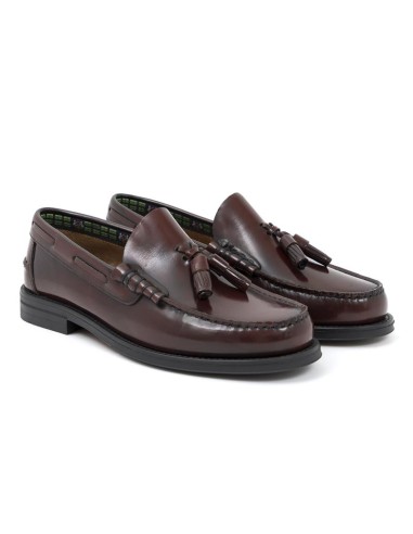 Burgundy leather Castellanos