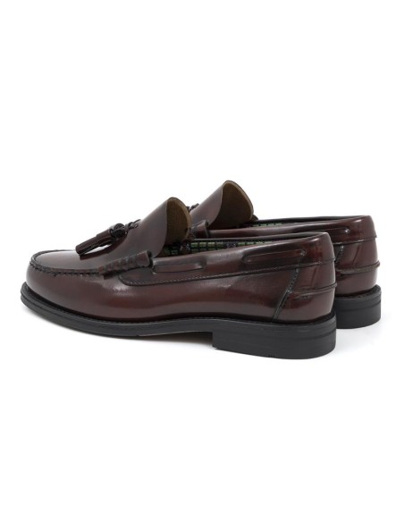 Burgundy leather Castellanos