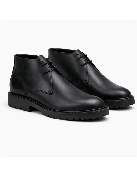 Black leather boot