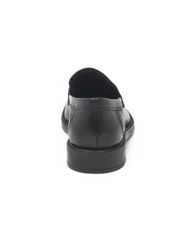 Black leather moccasin
