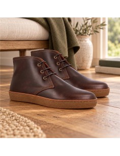 Brown leather boot
