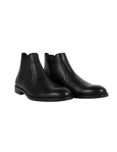 Black leather chelsea boots 2