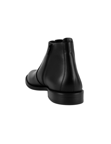 Botines Chelsea de piel con elástico lateral color negro